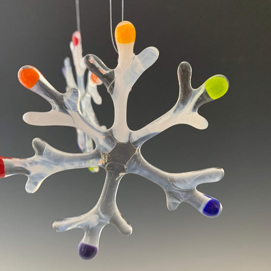 Fused Glass: Snowflake Ornaments