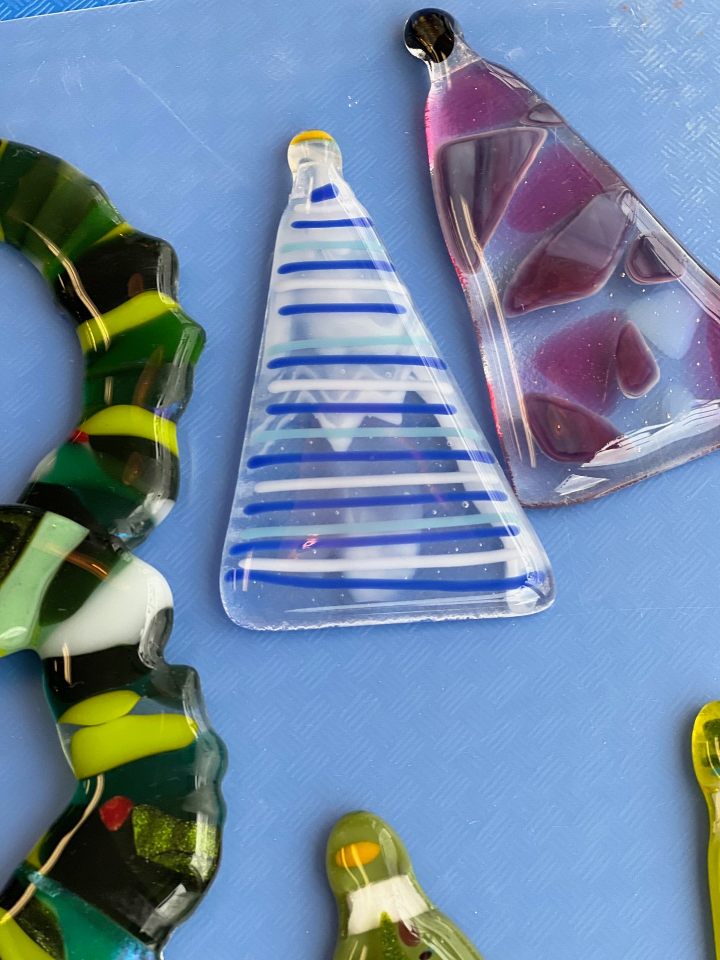 Fused Glass Ornaments: Holiday Trees