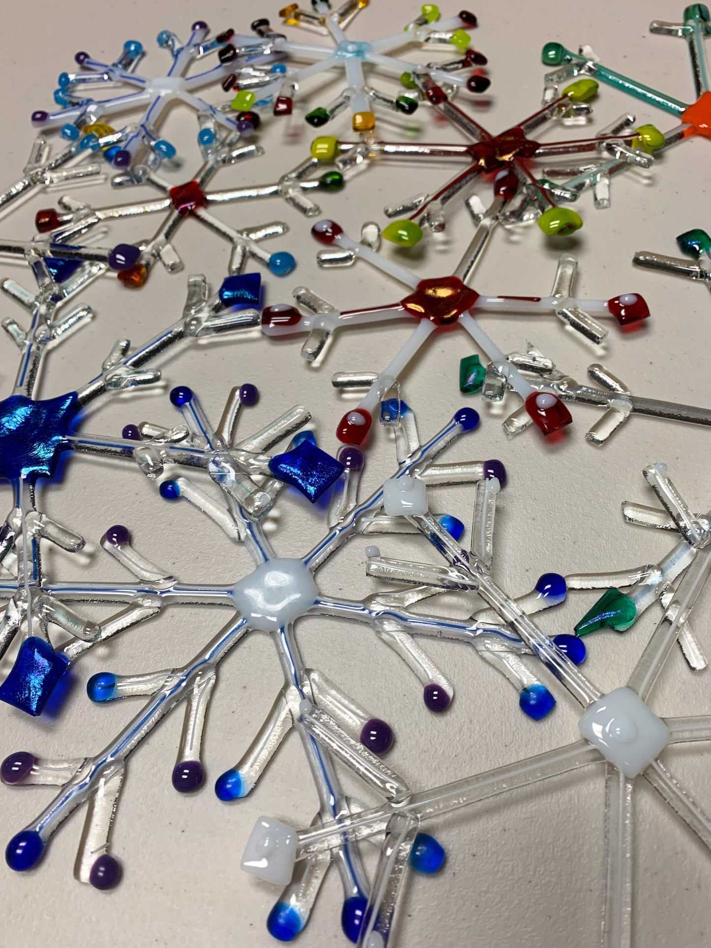 Fused Glass: Snowflake Ornaments