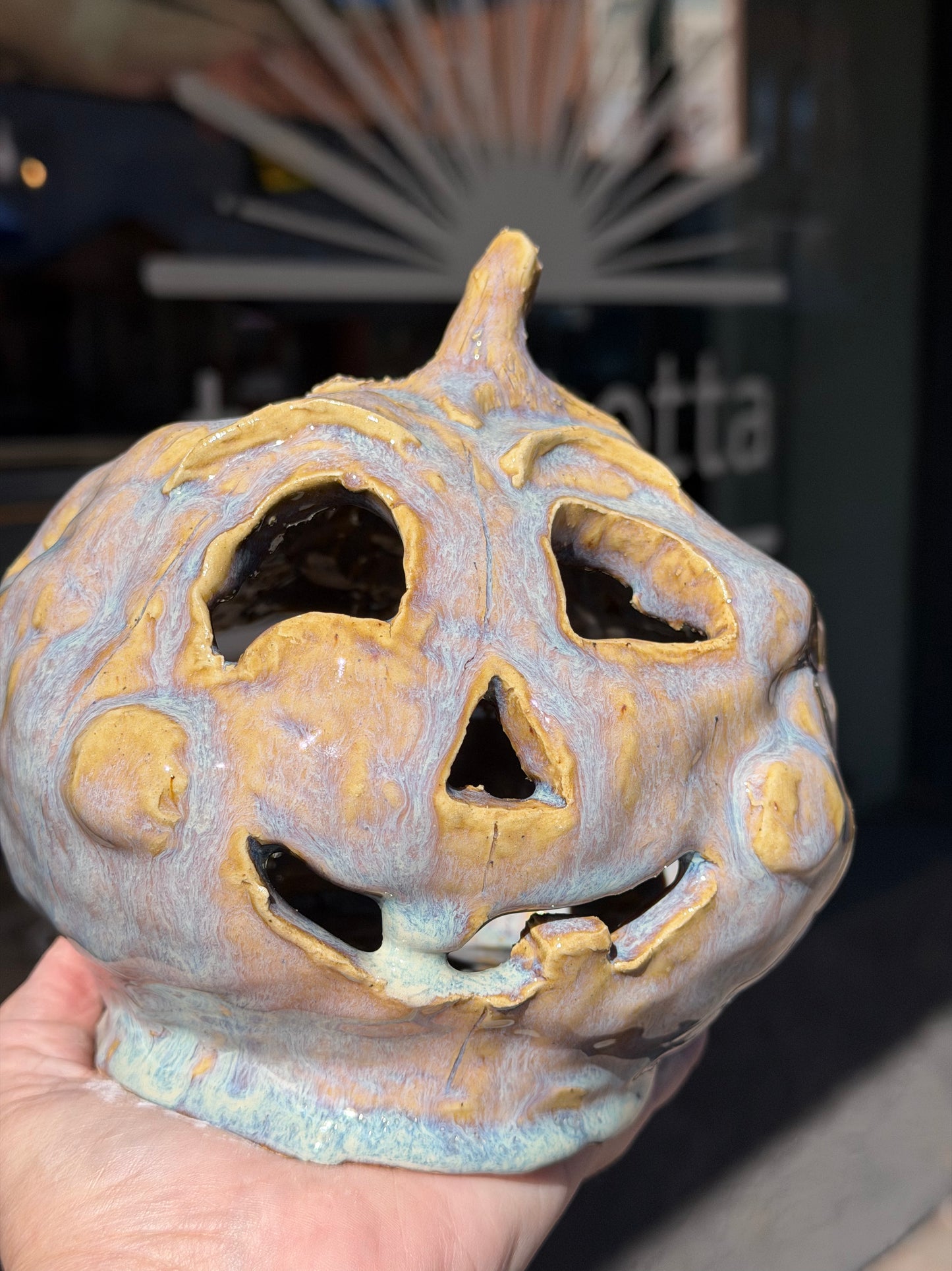 Terracotta Pumpkin Lanterns
