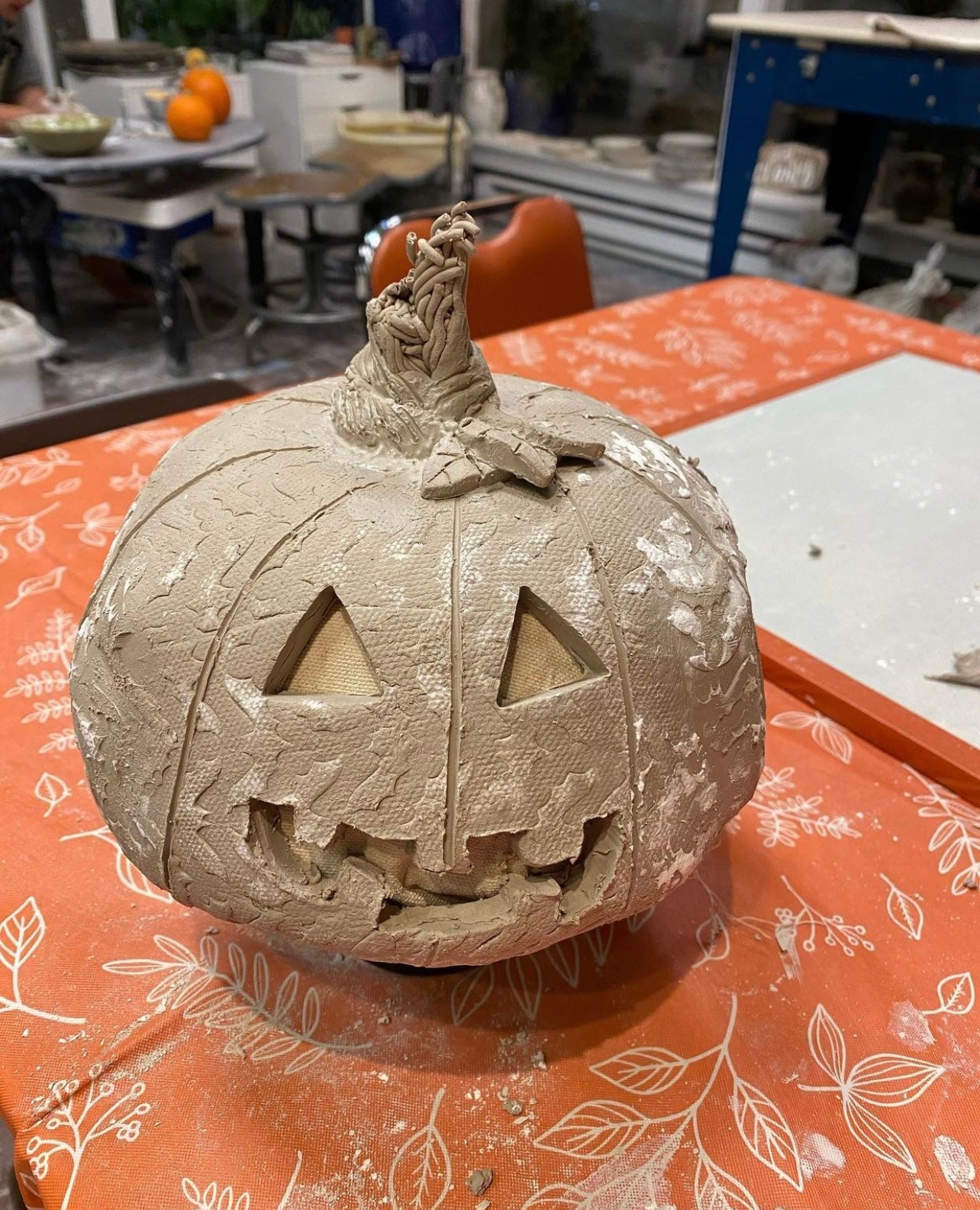 Terracotta Pumpkin Lanterns