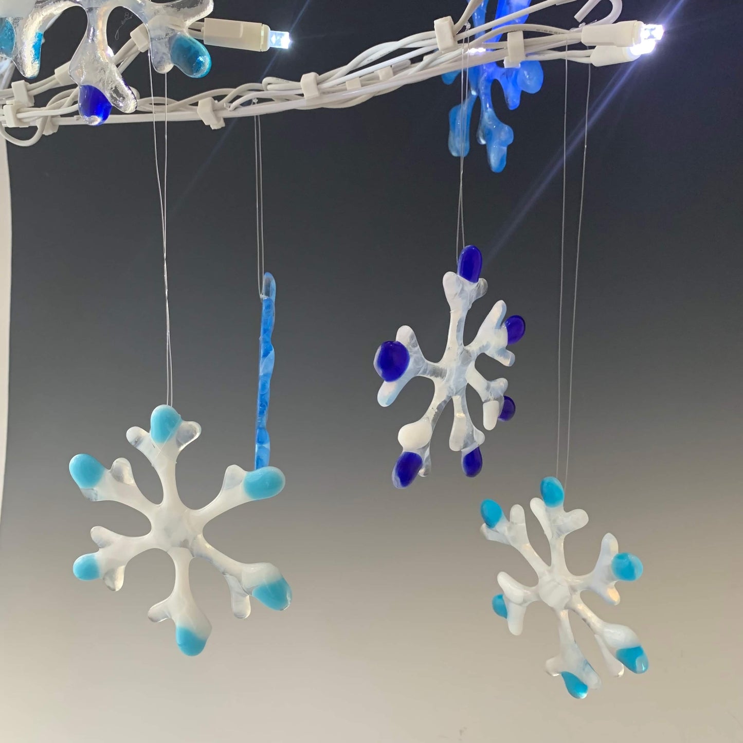 Fused Glass: Snowflake Ornaments