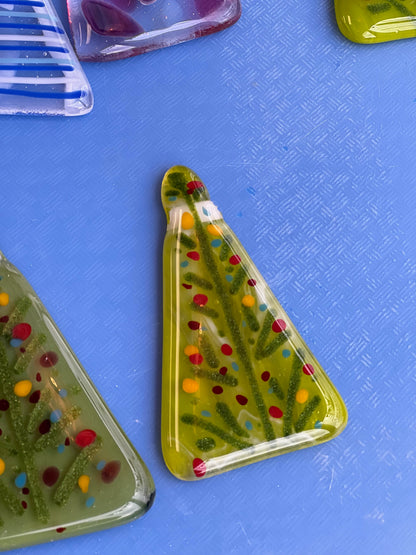 Fused Glass Ornaments: Holiday Trees