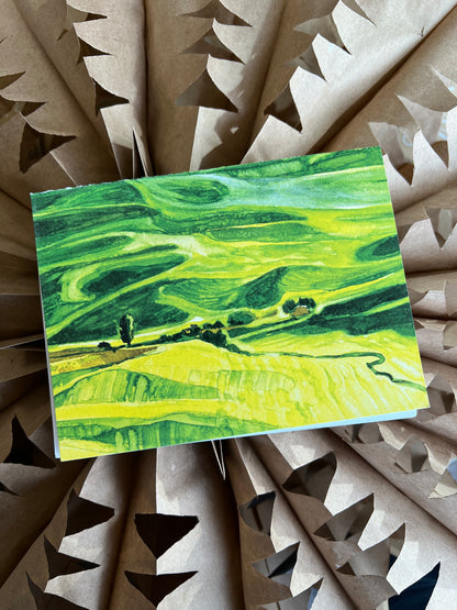 Palouse Landscape Watercolor Cards by Ivanka and Olha