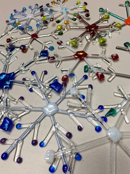 Fused Glass: Snowflake Ornaments