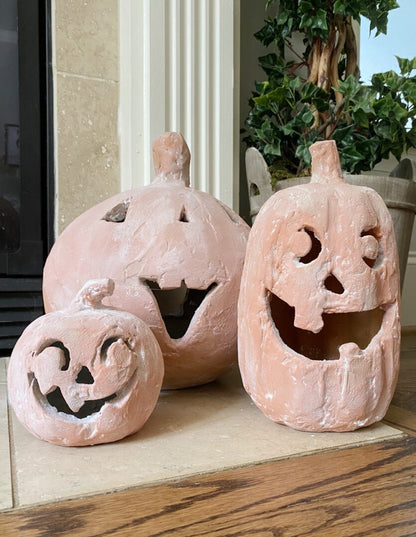 Terracotta Pumpkin Lanterns
