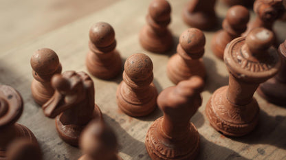 Wheel-thrown Chess Set